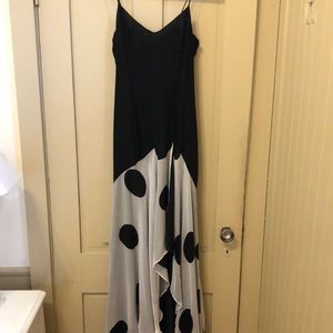 Black polka dot maxi dress!